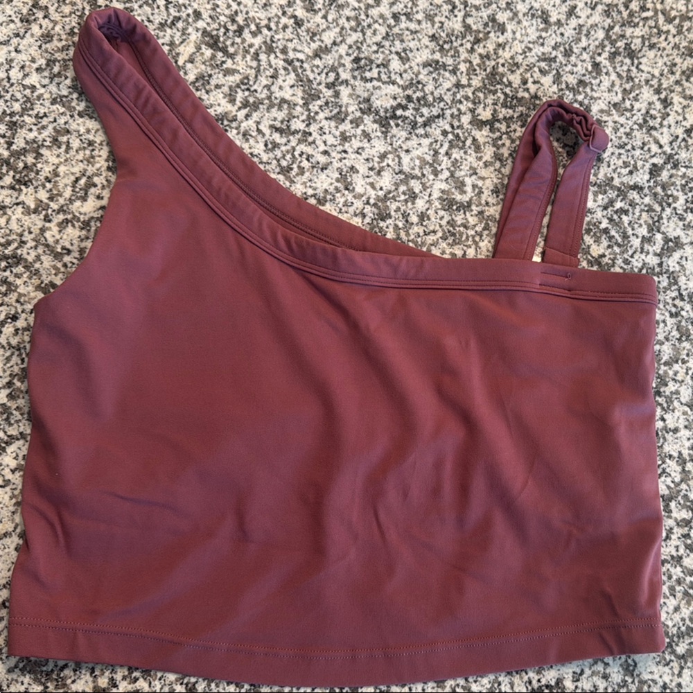 Balance Vitality Burgundy One-Shoulder Tank / Sports Bra